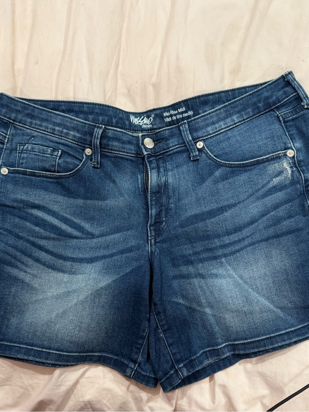 Mossimo Dark Blue Denim Mid-Rise Shorts